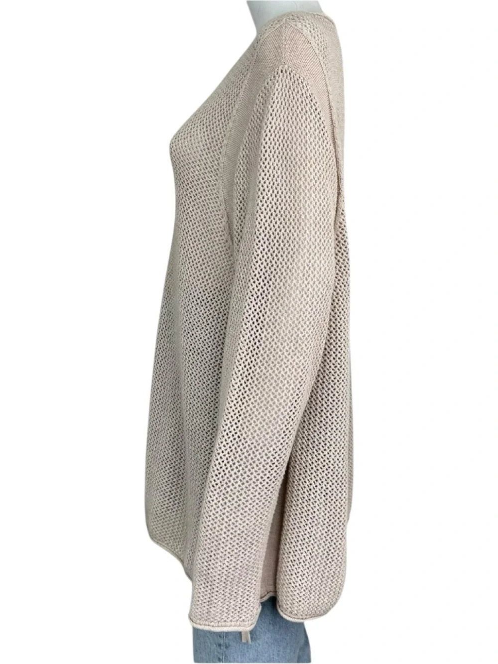 WRAP LONDON Cream 100% Cotton Sweater Size XL